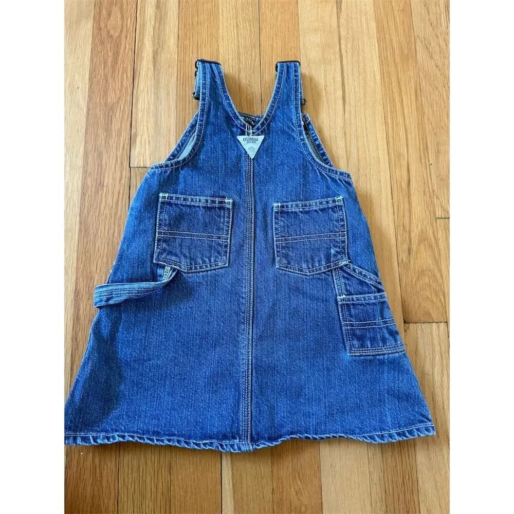 OshKosh B'gosh Vintage Denim Skirtall 18-24M Unisex Toddler Blue
